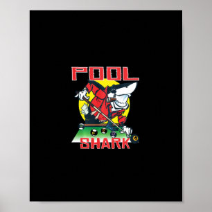 Affiche Pool Shark Funny Billard Huit Ball Neuf Ball