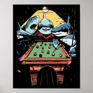 Affiche Pool Sharks Shark Billard jeu