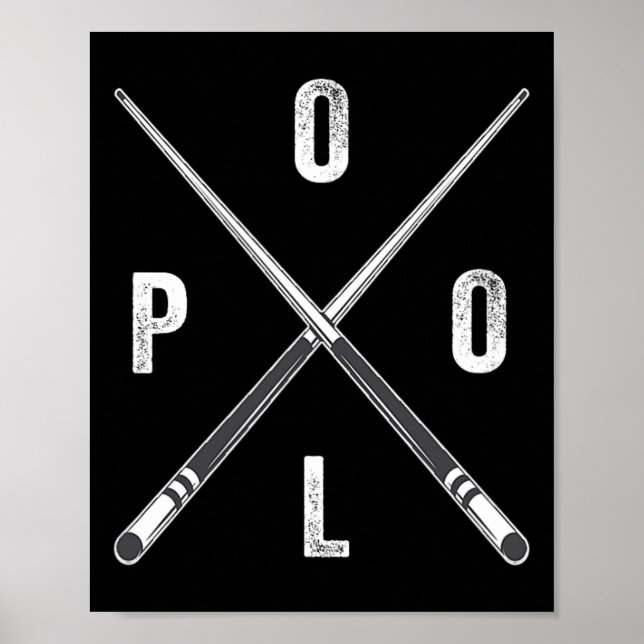 Affiche Pool Vintage - Billard Vintage Pool Player Team (Devant)