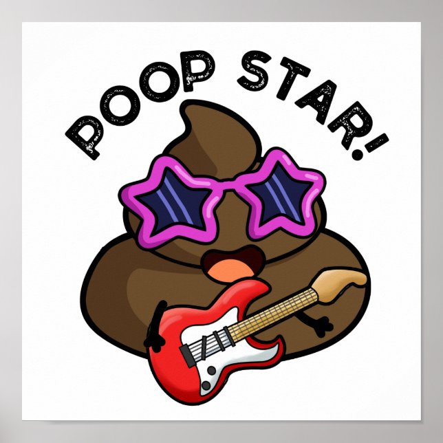 Affiche Poop Star Funny Pop Star Pun (Devant)