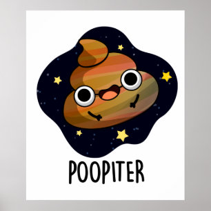 Affiche Poopiter Funny Planet Jupiter Pun