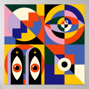 Affiche Pop abstraction psychédélique