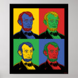 Affiche Pop Art Abraham Lincoln<br><div class="desc">"Pop Art Abraham Lincoln" graphique dessiné par bCreative montre un portrait iconique d'Abraham Lincoln dans une pièce pop art à quatre panneaux ! Cela fait un grand cadeau pour la famille, les amis ou un régal pour vous-même! Ce graphisme amusant est un grand ajout au style de n'importe qui. bCreative...</div>