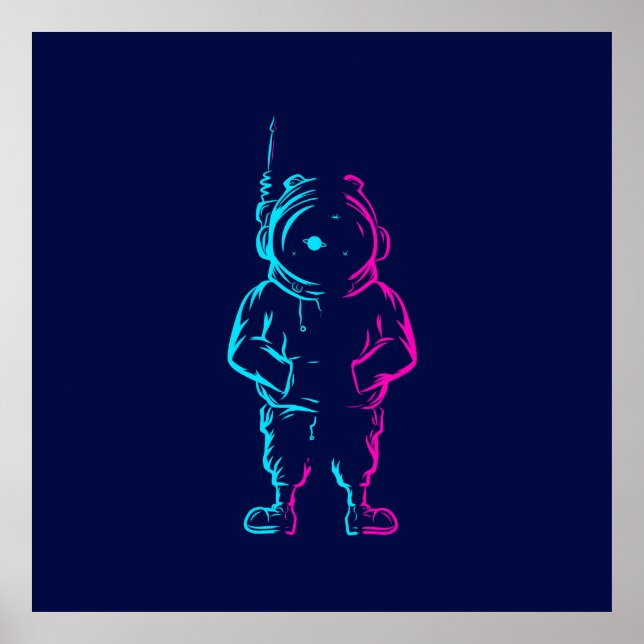 Affiche pop art Abstrait (Devant)