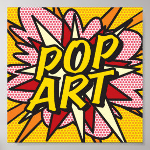 Affiche POP ART Amusant Livre de Bande Dessinée Rétro
