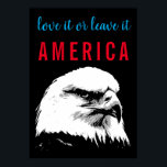 Affiche Pop Art Bald Aigle Love Leave America Slogan Dire<br><div class="desc">Freedom & Courage Motivational Eagles Images - Fearsome Patriotic Eagle - Pop Art Syle American Eagle Landing Image - Fearless American Bald Eagle : Flying American Eagle Pictures - L'aigle chauve est l'oiseau national et le symbole des États-Unis.</div>