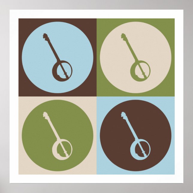 Affiche Pop Art Banjo (Devant)