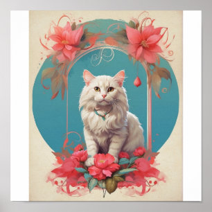 Affiche Pop Art cat Photo Moderne tendance