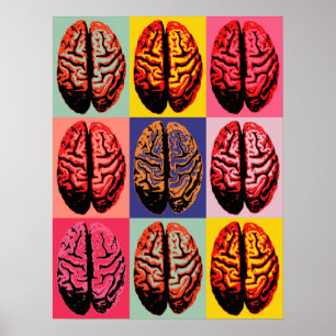 Affiche Pop Art Cerveau