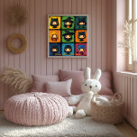 Affiche Pop Art Chibi Sorcières grille mignonne Halloween<br><div class="desc">Cette adorable grille de sorcières de chibi inspirée de l'art pop capture le côté ludique d'Halloween. Doté de petites sorcières colorées et charmantes dans une variété de costumes, ce mur d'art festif et amusant conviendra parfaitement aux amateurs d'Halloween et aux amateurs de décor mignon et fantaisiste. Idéal pour les chambres...</div>