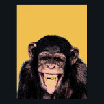 Affiche Pop Art Chimpanzé Sticking Tongue Out<br><div class="desc">Digital Computer Animal Art - College Pop Art - Wild Animal Computer Images</div>