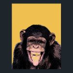 Affiche Pop Art Chimpanzé Sticking Tongue Out<br><div class="desc">Digital Computer Animal Art - College Pop Art - Wild Animal Computer Images</div>