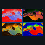 Affiche Pop Art classique Guitare espagnole<br><div class="desc">Instruments de musique Dessins graphiques Illustrations - Art pop Style classique Guitare</div>