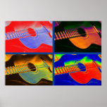 Affiche Pop Art classique Guitare espagnole<br><div class="desc">Instruments de musique Dessins graphiques Illustrations - Art pop Style classique Guitare</div>