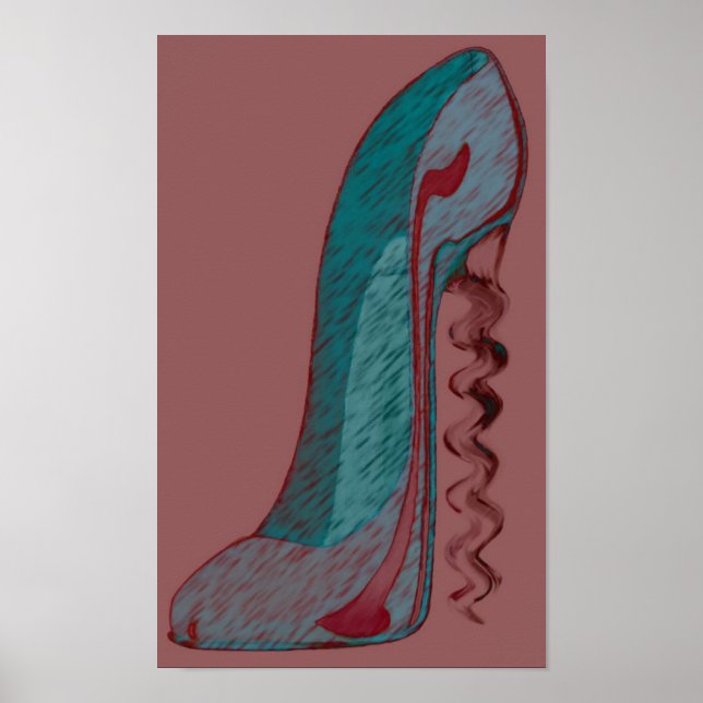 Affiche Pop art Corkvis Stiletto Chaussure Art Imprimer (Devant)