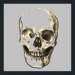 Affiche Pop Art crâne<br><div class="desc">Imaginaire Art Skull Skeleton - Blue & Purple Tones Heavy Metal Punk Rock College Pop Art Image</div>