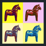 Affiche Pop Art dala<br><div class="desc">Pop art rencontre le Cheval Scandinave Dala.</div>