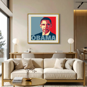 AFFICHE POP ART D'OBAMA