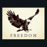 Affiche Pop Art Freedom Eagle Landing Vintage<br><div class="desc">Liberté et courage Motivational Eagles Images - Eagles chauves sans peur - Photos d'aigle américain - Eagle patriotique effrayante Têtes d'aigle,  Aigles volants,  Aigle atterrisseur</div>