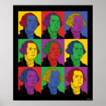 Affiche Pop Art George Washington<br><div class="desc">"Pop art George Washington" art graphic designed by bCreative shows pour iconic autoportes de George Washington in a nine panel pop art piece ! This makes a great venft for family, friends, or a treat for yourself ! This funny graphic is a great addition to anyone's style. bCreative is a...</div>