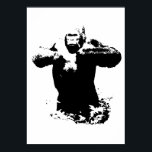 Affiche Pop Art Gorilla battre la poitrine Animaux sauvage<br><div class="desc">Style Pop Art Moderne Animal Ordinateur Images - Logiciel Design Art</div>