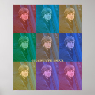 Affiche Pop Art Graduation Photo Retro Mode Couleur Bloc