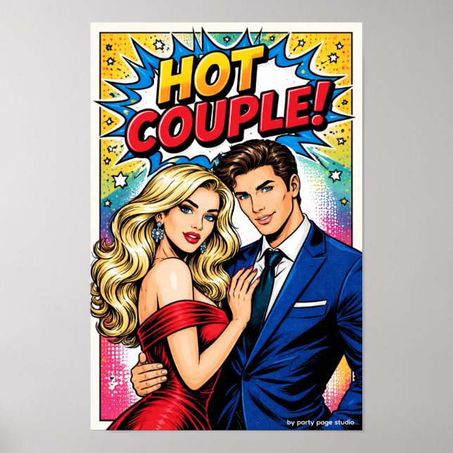 Affiche Pop Art « HOT COUPLE ! » (Devant)