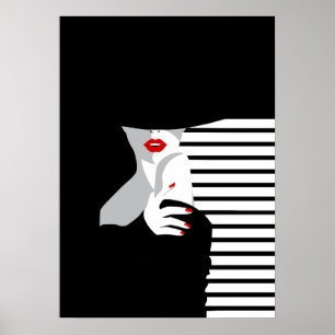 Affiche Pop Art inspirée mode femme 1