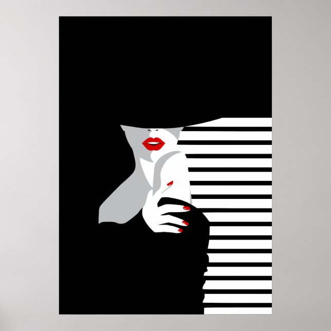 Affiche Pop Art inspirée mode femme 1 (Devant)