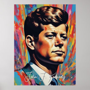 Affiche Pop Art Jack JFK John F. Kennedy