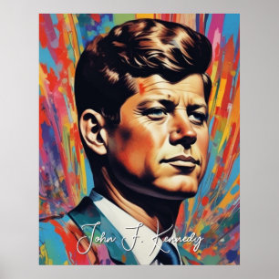 Affiche Pop Art Jack JFK John F. Kennedy