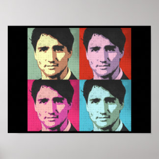Affiche Pop Art Justin Trudeau - Pleine Taille -.png