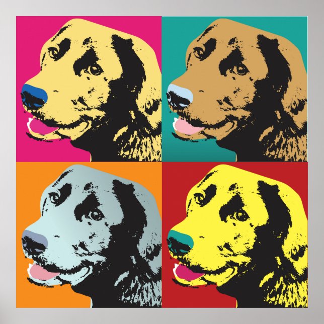 Affiche Pop Art Labrador Retriever (Devant)