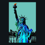Affiche Pop Art Lady Liberty<br><div class="desc">Symboles de la ville de New York Images et Pop Art Tableaux informatiques</div>