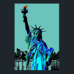 Affiche Pop Art Lady Liberty<br><div class="desc">Symboles de la ville de New York Images et Pop Art Tableaux informatiques</div>