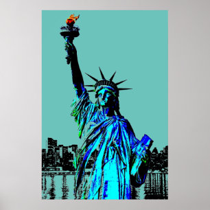 Affiche Pop Art Lady Liberty