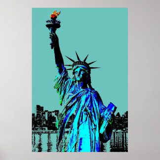 Affiche Pop Art Lady Liberty