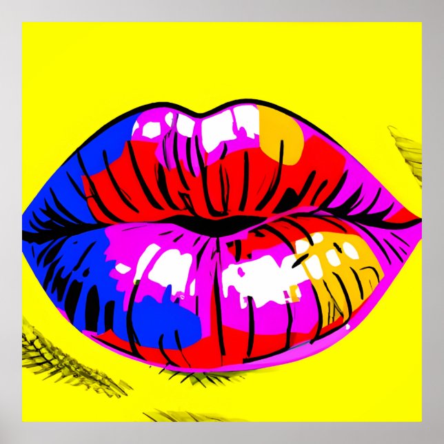 Affiche pop art Lips (Devant)
