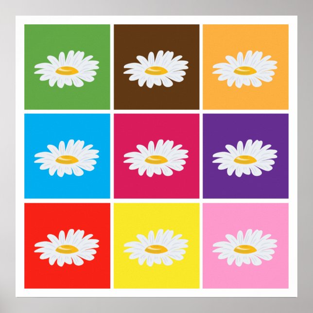 affiche pop art marguerite DE 8.99 (Devant)