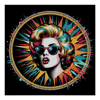 Affiche Pop Art Marilyn Glossy