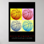 Affiche Pop Art Motivation Réussite Basketball<br><div class="desc">J'Aime Ce Jeu. Sports Populaires - Basketball Game Ball Image.</div>