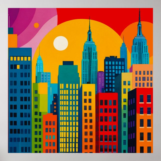 Affiche Pop Art New Yorkais (Devant)