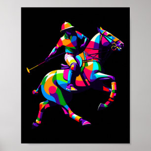 Affiche Pop Art Polo Équitation Chevaux équitation Ho éque