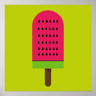 Affiche Pop art popsicle fruity watermelon