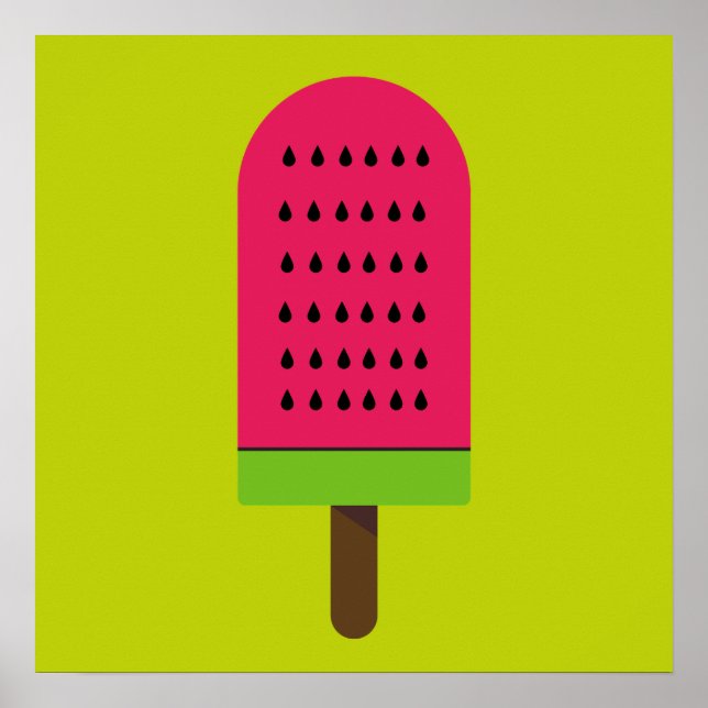 Affiche Pop art popsicle fruity watermelon (Devant)