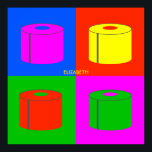 Affiche Pop art Psychedelic Toilet Paper Vibrant<br><div class="desc">Pop Art Psychedelic Toilet Paper Vibrant Colors. Colorful Op Art Toilet Paper,  To Keep You Smile And Calm You can personalize ou keep it blank</div>