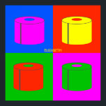 Affiche Pop art Psychedelic Toilet Paper Vibrant<br><div class="desc">Pop Art Psychedelic Toilet Paper Vibrant Colors. Colorful Op Art Toilet Paper,  To Keep You Smile And Calm You can personalize ou keep it blank</div>