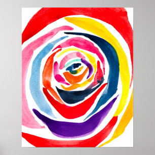 Affiche pop art rose Abstrait