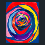 Affiche pop art rose Abstrait<br><div class="desc">Pop art de peinture originale aquarelle d'un rose abstrait aux couleurs colorées. Style pop art.</div>