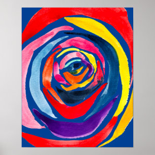 Affiche pop art rose Abstrait